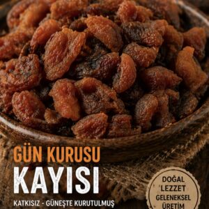 Doğal Gün Kurusu Kayısı 1KG – Güneşte Kurutulmuş Kayısı
