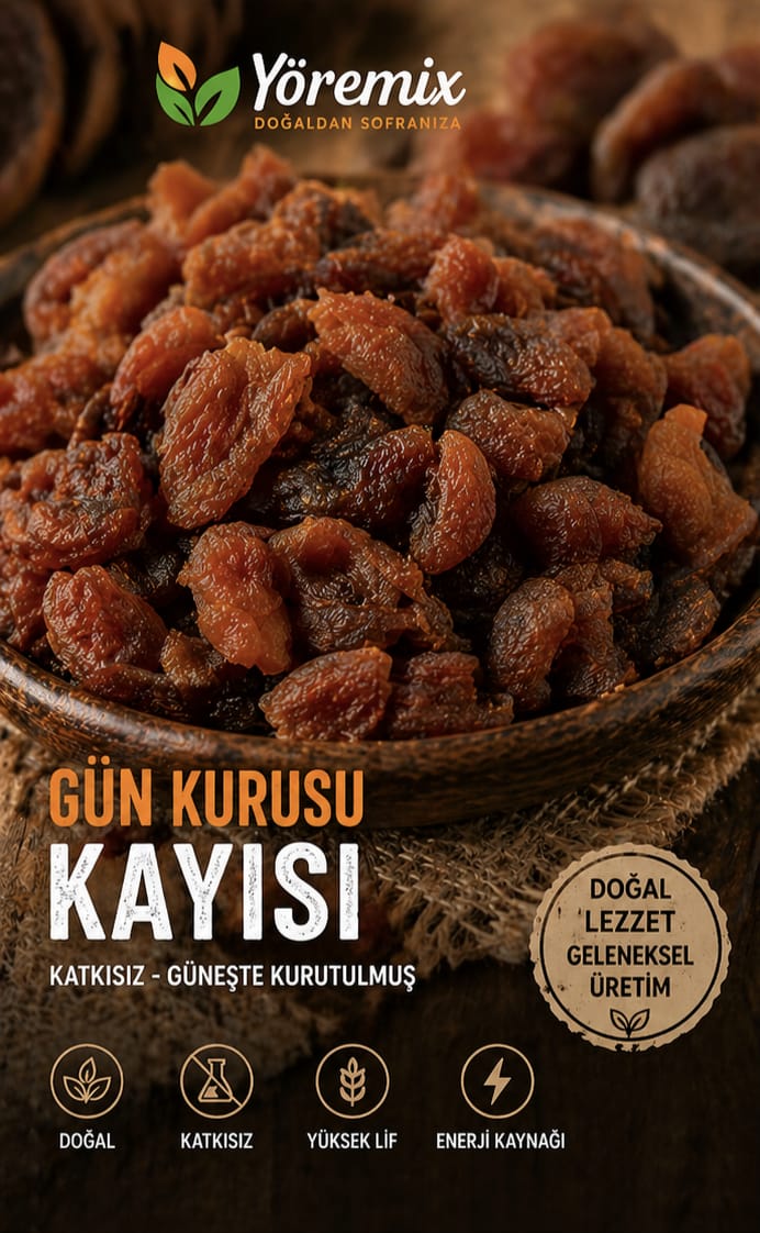 Doğal Gün Kurusu Kayısı 1KG – Güneşte Kurutulmuş Kayısı
